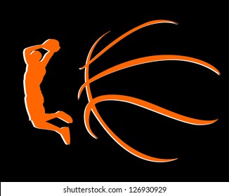 vector basketball design element