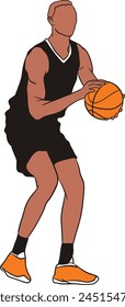 Vektorgrafik Basketball Dunk Slam Passing Dribble Draw Silhouette Männlich Sport Splash Illustration Hintergrund Abstrakter Aktivsportler Bewegungsspieler Sprungball Schuss Professionelle isolierte Korbskizze
