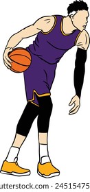 vector basketball dunk slam passing dribble draw silhouette male sport splash illustration background abstract active athlete motion player jump  ball shot professional isolated basket sketch