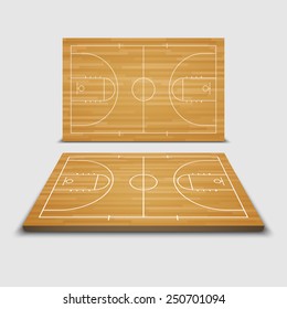 Vector Basketball Field.vector