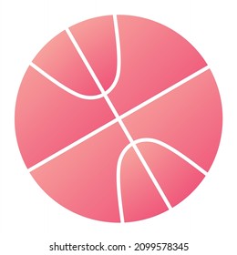 Diseño de iconos de gradiente de glifo vector de baloncesto
