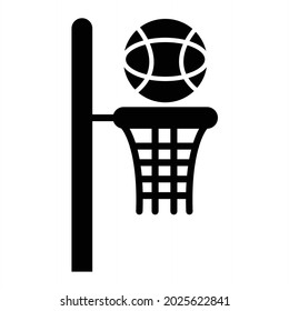 Diseño de iconos de glifos vectores de baloncesto
