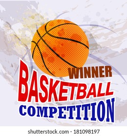 Vector Basketball With Grunge Backgrounds 
