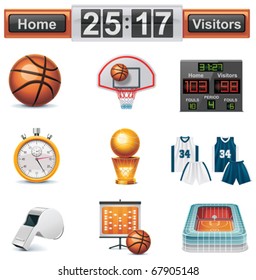 Vector basketball icon set