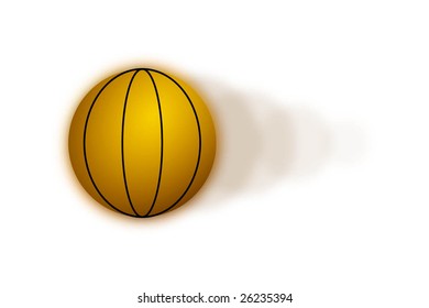 Vector basketball illustration with a clean background