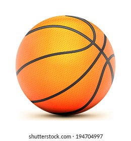 Vektorillustration Basketball einzeln auf weißem Hintergrund