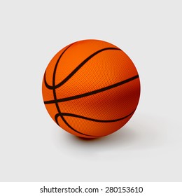Vector Basketball isolated ball on a white background