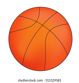 Vector Basketball isolated on a white background