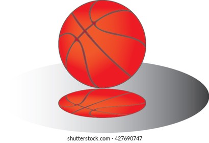 vector basketball isolated on a white background