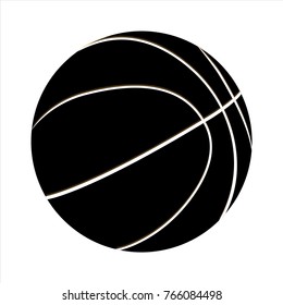 Vector Basketball isolated on white background. Illustration eps 10.