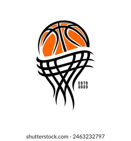 vector basketball logo sports design on white background