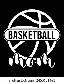 VECTOR BASKETBALL MOM TSHIRT DESIGN