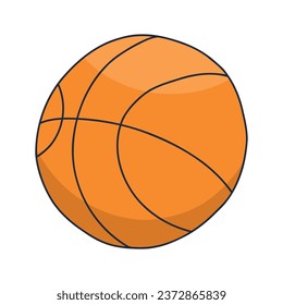 Vector basketball on white background.