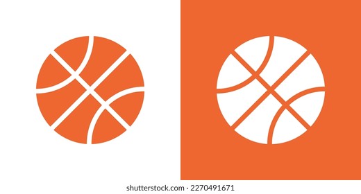 vector basketball in orange or brown, circular shape.