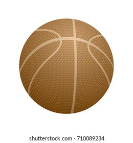 Vector Basketball Orange Icon Isolated on White Background