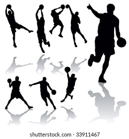 vector basketball players