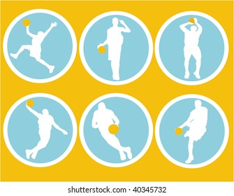 vector basketball players
