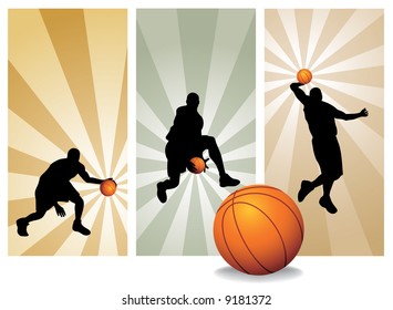 Vector Basketball Players. Easy change colors. (Check out my portfolio for other silhouettes)