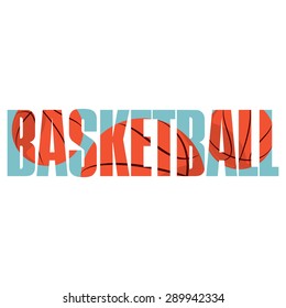 Vector basketball  poster with double exposure effect