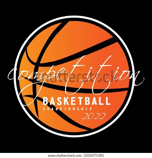Vector Basketball Text Images Stylish Design Stock Vector (Royalty Free