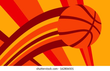 Vector basketball themed background graphic