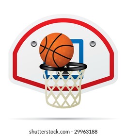Vector Basketball Web Icon. Sport Series.