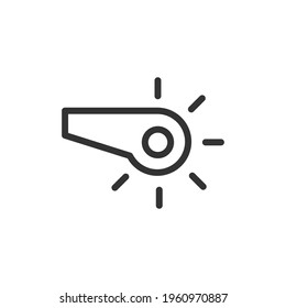 Vector basketball whistle line icon. Symbol in trendy outline style. Vector illustration isolated on a white background. 