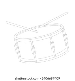 Vector Bass Drum coloring page