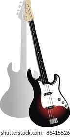 vector bass guitar