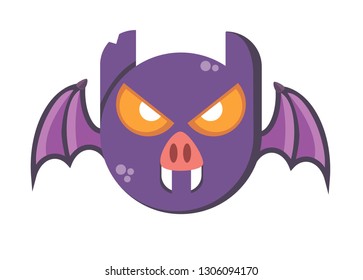 Vector bat. Can be used as game enemy or as picture related with halloween.