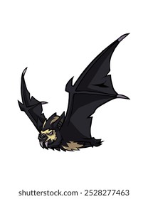 vector bat cartoon character animal