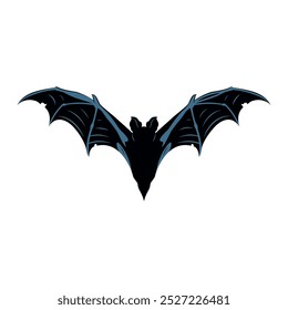 Vector Bat Cartoon Retro Style Illustration Isolated