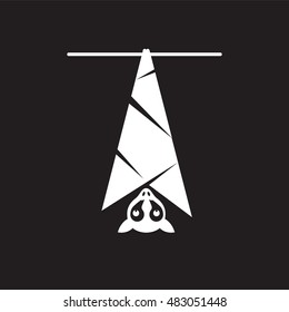 Vector of a bat design on black background.