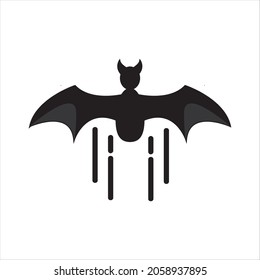 vector bat flying at high speed