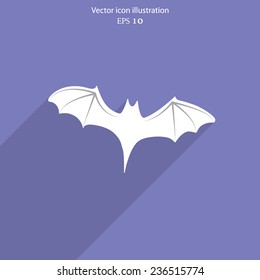 Vector bat icon - Halloween vector illustration. Eps 10.