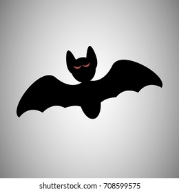 Vector bat isolated.