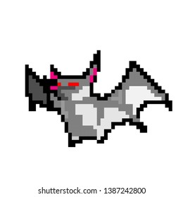 vector bat pixel art color
