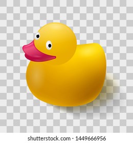 Vector bath duck Icon in fullcolor isometric 3d style isolated. Target symbol usable for web site design, logo, app, UI, posters. Vector illustration, EPS10. 