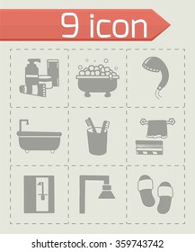 Vector Bathroom icon set