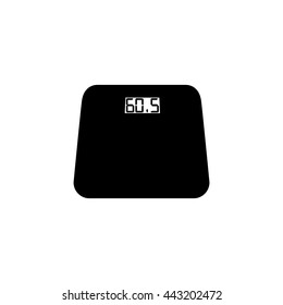 Vector bathroom weight scale digital icon