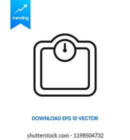 Vector bathroom weight scale icon