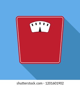 Vector bathroom weight scale icon in flat style