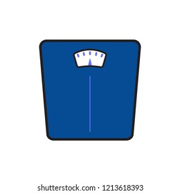 Vector bathroom weight scale icon in flat style
