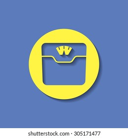Vector bathroom weight scale icon