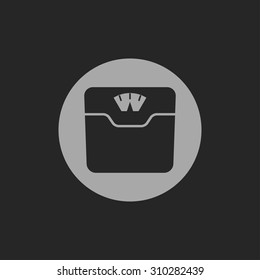 Vector bathroom weight scale icon