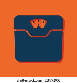 Vector bathroom weight scale icon