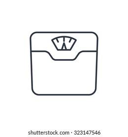 Vector bathroom weight scale icon