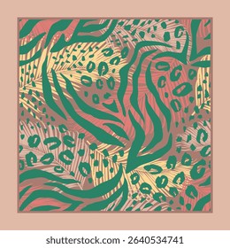 Vector of batik abstract flower design in frame variety colour background