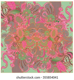 vector batik colorful decorative doodle