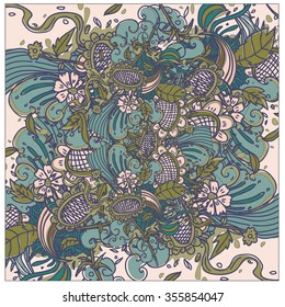 vector batik colorful decorative doodle
